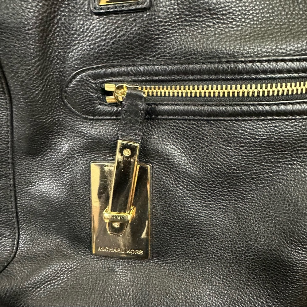 Michael Kors Black Leather Satchel - Picture 8 of 10